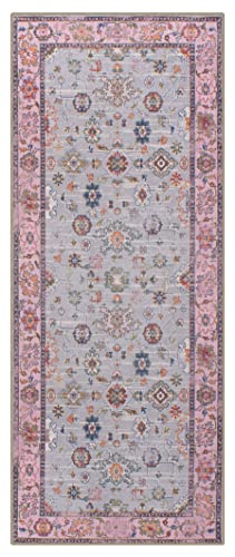 GLN Rugs Machine Washable Area Rug, Rugs for Living Room, Rugs for Bedroom, Bathroom Rug, Kitchen Rug, Printed Vintage Rug, Home Decor Traditional Carpet (3' x 5'2")