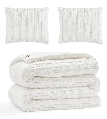 UGG Kenzie Full-Queen Reversible Comforter Set with Pillow Shams - Snow White