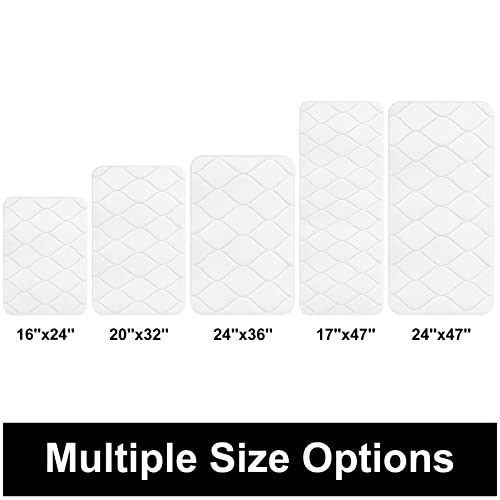 White Memory Foam Bath Mat, Ultra Soft, Non-Slip, and Machine Washable