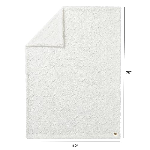 UGG Adalee Ivory Soft Faux Fur Reversible Accent Throw Blanket