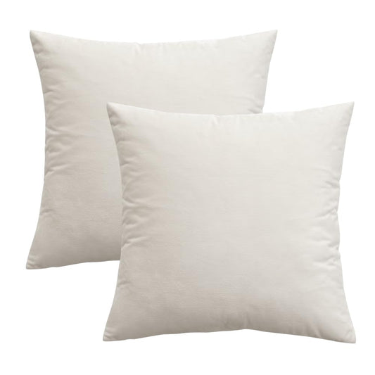 MIULEE Pack of 2 Velvet Soft Solid Decorative Square Throw Pillow Covers Set Cushion Cases Pillowcases for Spring Couch Sofa Bedroom Car 18x18 inch 45x45cm