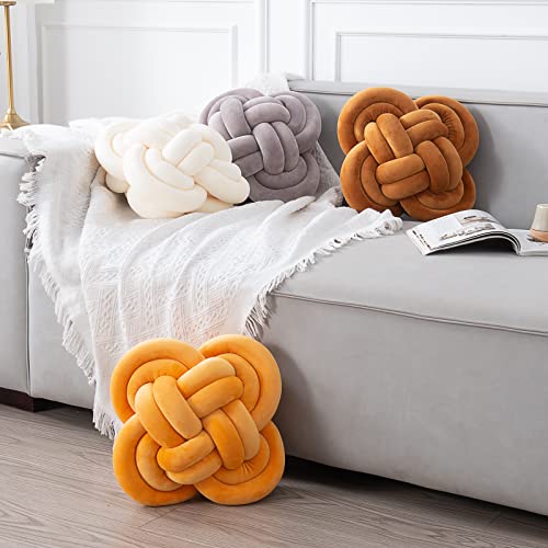 Coffee Knot Pillow - Modern Knot Pillow - Knot Ball Pillow Cushion Modern Throw Pillow