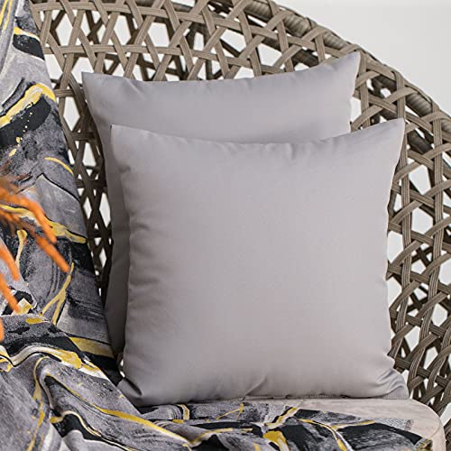 JMGBird Outdoor Pillows Set of 2 Outdoor Throw Pillows Waterproof with Insert 18×18 Inch Outdoor Pillow for Patio Furniture