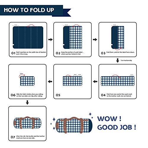 Black and Gray Checkered Fleece Beach and Picnic Blanket