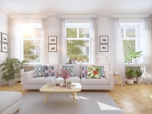 JMGBird Patio Pillows Outdoor Waterproof Set of 2 Outdoor Pillows with Inserts included18×18 Inch Outdoor Pillow for Patio Furniture