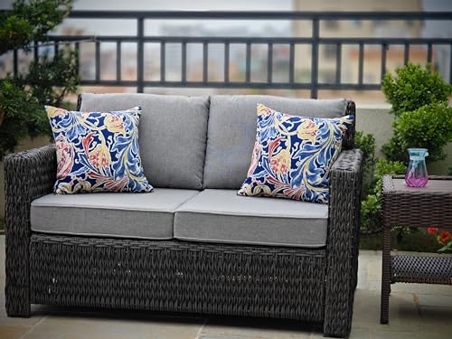 JMGBird Outdoor Throw Pillows Waterproof Set of 2 Patio Pillows 18×18 Inch Decorative Pillows for Bed, Couch, Sofa and Patio Furniture