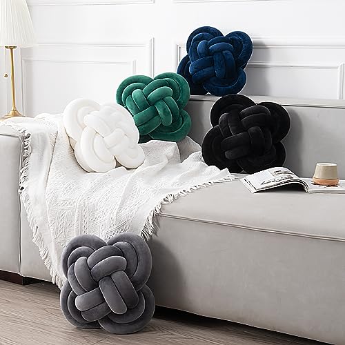 Charcoal Knot Pillow - Modern Knot Pillow - Knot Ball Pillow Cushion Modern Throw Pillow