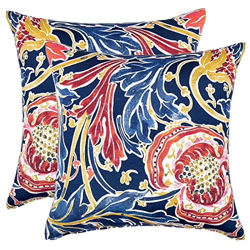 JMGBird Outdoor Throw Pillows Waterproof Set of 2 Patio Pillows 18×18 Inch Decorative Pillows for Bed, Couch, Sofa and Patio Furniture