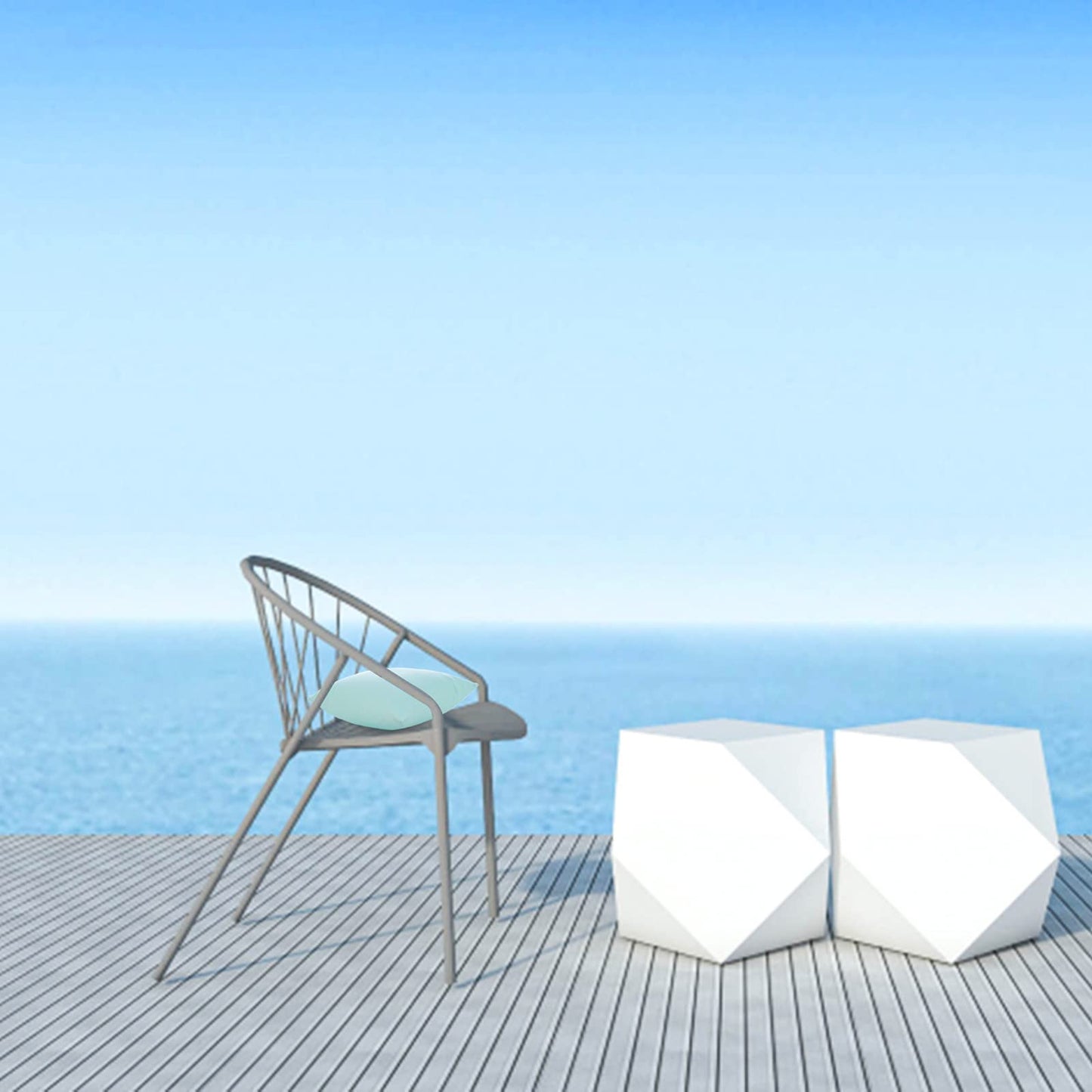 JMGBird Outdoor Pillows for Patio Furniture 18''x18'' Water Resistance Decorative Patio Furniture Pillows Indoor Square Throw Pillows with Inserts for Couch, Bed, Sofa, Bench, Chair, Set of 2