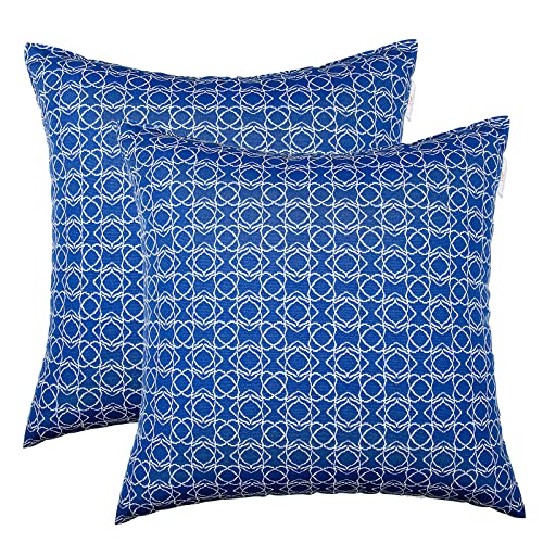 JMGBird Outdoor Pillows, Water Resistance Throw Pillows with Inserts,18x18 Inch,Pack of 2, Upgrade Your Patio Decor with Our Stylish Furniture Pillows