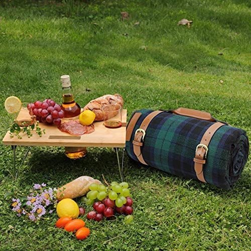 Green Plaid Waterproof Picnic Blanket
