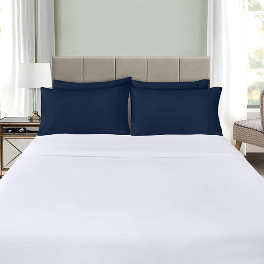 Utopia Bedding King Pillow Cases - 4 Pack - Envelope Closure - Soft Brushed Microfiber Fabric - Shrinkage and Fade Resistant Pillow Cases 20 X 40 (King, Navy)