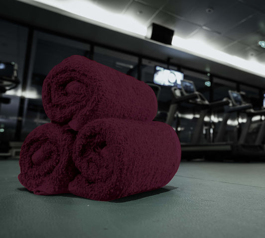 Utopia Towels 24 Pack Cotton Washcloths Set - 100% Ring Spun Cotton, Premium Quality Flannel Face Cloths, Highly Absorbent and Soft Feel Fingertip Towels (Burgundy)