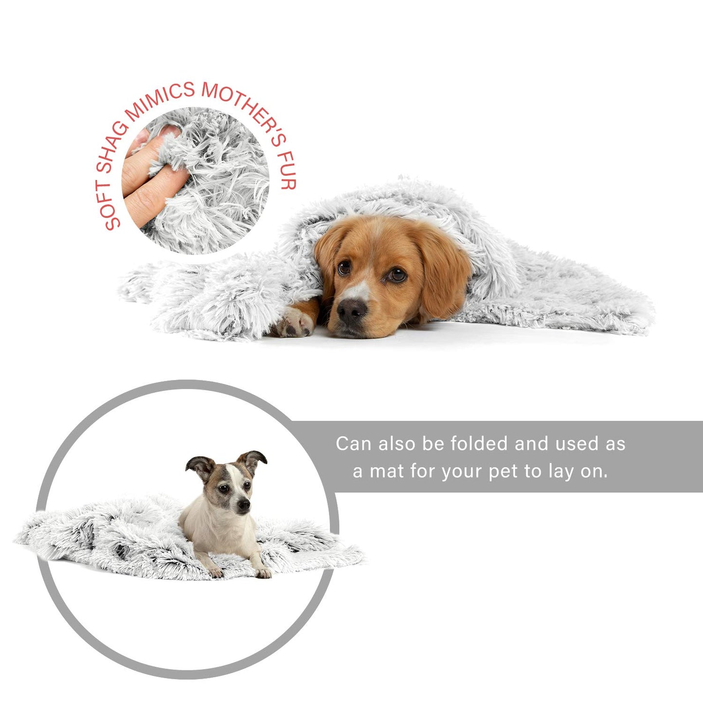 Frost Calming Shag Fur Pet Throw Blanket 30"x40"