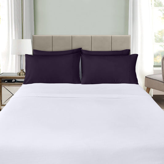 Utopia Bedding King Pillow Cases - 4 Pack - Envelope Closure - Soft Brushed Microfiber Fabric - Shrinkage and Fade Resistant Pillow Cases 20 X 40 (King, Purple)