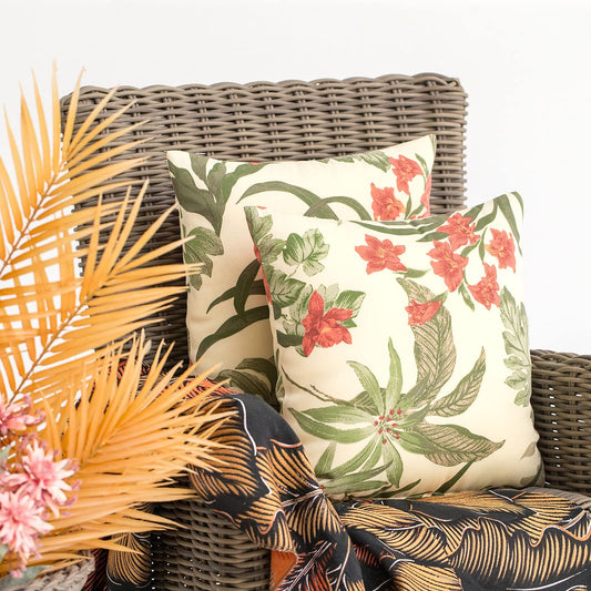 JMGBird Patio Pillows Outdoor Waterproof Set of 2 Outdoor Pillows with Inserts included18×18 Inch Outdoor Pillow for Patio Furniture