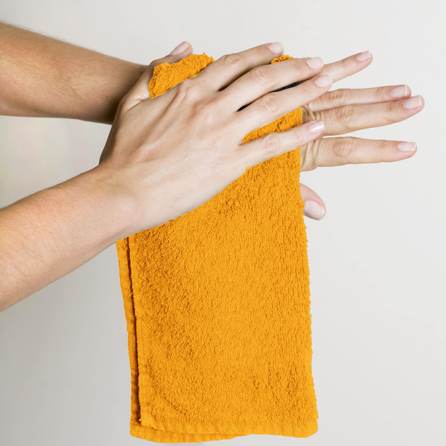 Utopia Towels 24 Pack Cotton Washcloths Set - 100% Ring Spun Cotton, Premium Quality Flannel Face Cloths, Highly Absorbent and Soft Feel Fingertip Towels (Mustard)