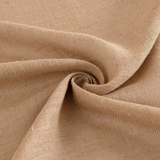 MIULEE Brown Linen Curtains 84 Inch Length for Bedroom Living Room, Soft Thick Linen Textured Window Drapes Semi Sheer Light Filtering Back Tab Rod Pocket Burlap Look Farmhouse Decor, 2 Panels