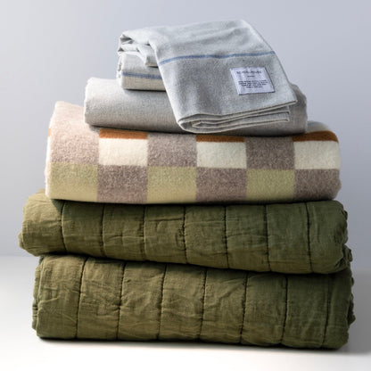 Channeled Cotton Quilt Blanket Throw Blanket