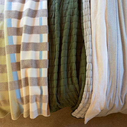 Channeled Cotton Quilt Blanket Throw Blanket