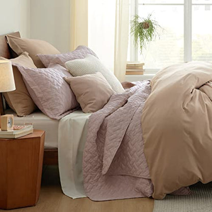 Bedsure Queen Quilt Bedding Set - Lightweight Summer Quilt Full/Queen - Dusty Rose Bedspread Queen Size - Bedding Coverlet for All Seasons (Includes 1 Quilt, 2 Pillow Shams)