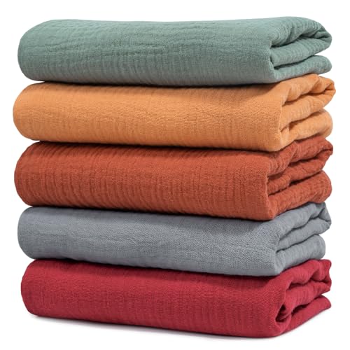 Fresh Colors 5 Pack Baby Muslin Swaddle Blankets