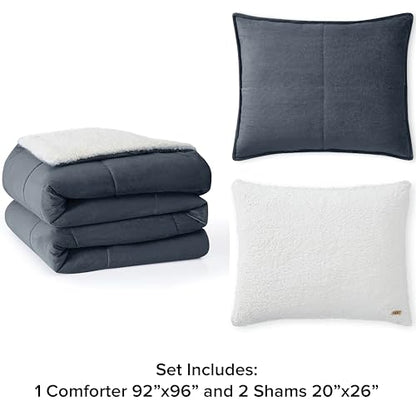 UGG Blissful Full-Queen Reversible Comforter Set with Pillow Shams - Imperial Blue