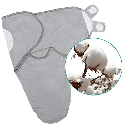 Baby Swaddles 3-6 Months, Grey & White, 2 Pack