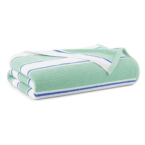 Green/Blue Oversized Beach Towel - 100% Cotton, Quick Dry