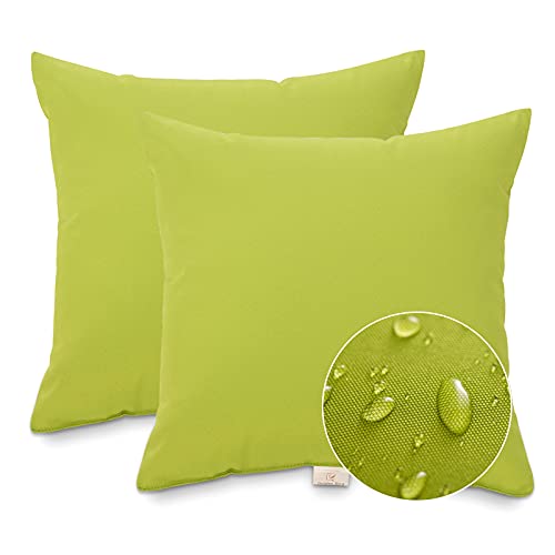 JMGBird Outdoor Throw Pillows Waterproof Set of 2 Patio Pillows 18×18 Inch Decorative Pillows for Bed, Couch, Sofa and Patio Furniture