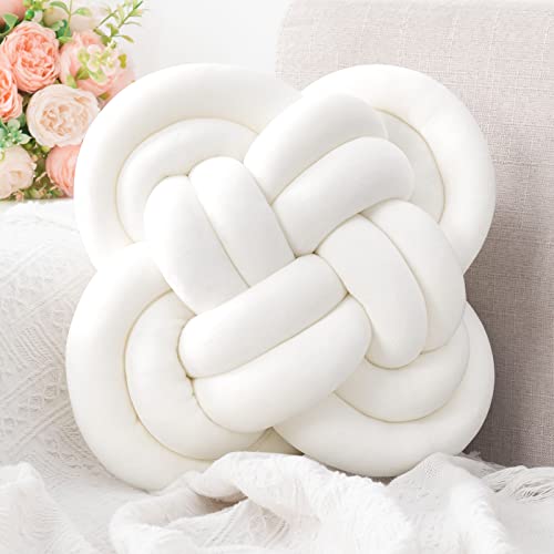 White Knot Pillow - Modern Knot Pillow - Knot Ball Pillow Cushion Modern Throw Pillow
