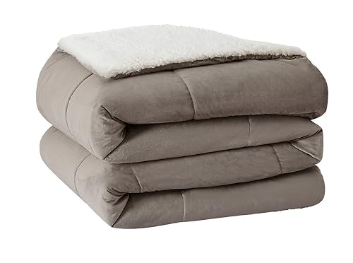 UGG Blissful Full-Queen Reversible Comforter Set with Pillow Shams - Fawn Brown