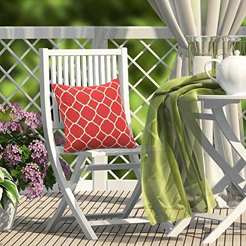 JMGBird Outdoor Pillows for Patio Furniture 18''x18'' Waterproof Decorative Patio Furniture Pillows Indoor Throw Pillows with Inserts, Square Throw Pillow for Couch, Bed, Sofa, Bench, Chair, Set of 2
