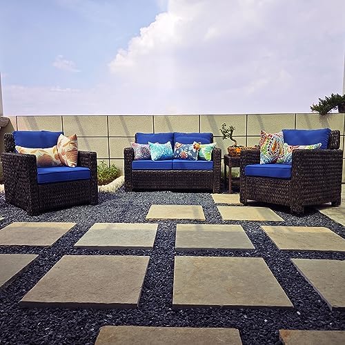 JMGBird Outdoor Throw Pillows Waterproof Set of 2 Patio Pillows 18×18 Inch Decorative Pillows for Bed, Couch, Sofa and Patio Furniture