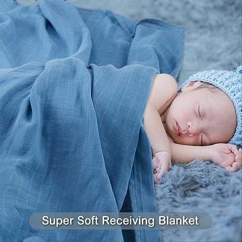 Cold Colors 8 Pack Baby Muslin Large Swaddle Blankets