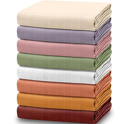 Warm Colors 8 Pack Baby Muslin Large Swaddle Blankets