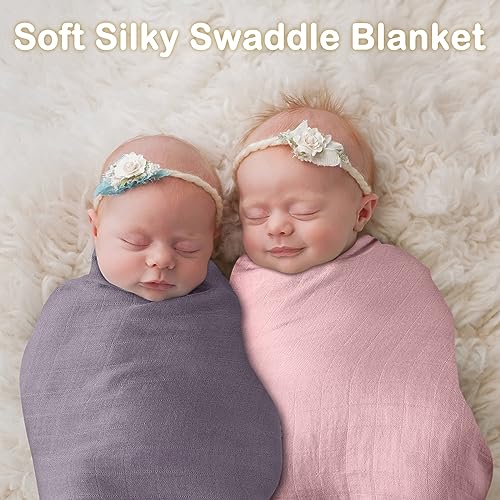 Warm Colors 8 Pack Baby Muslin Large Swaddle Blankets