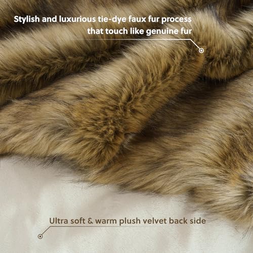 Faux Mink Throw Blanket - Super Warm Thick Fuzzy