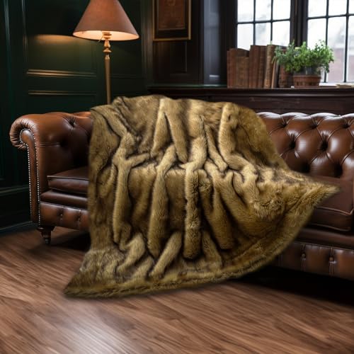 Faux Mink Throw Blanket - Super Warm Thick Fuzzy