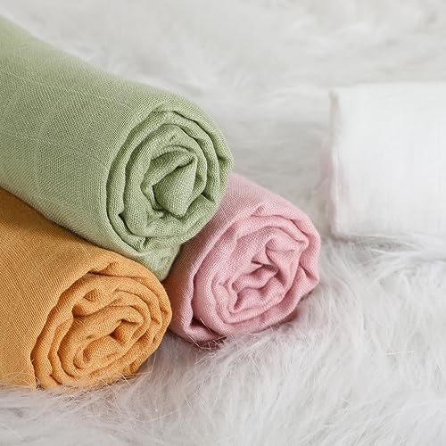 Warm Colors 8 Pack Baby Muslin Large Swaddle Blankets