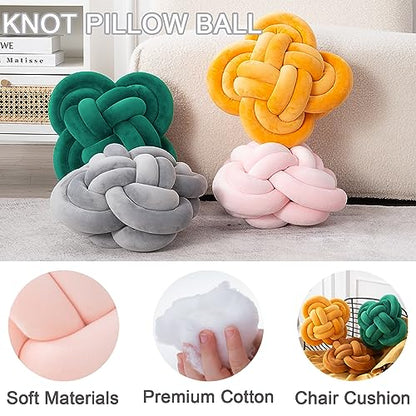 Black Knot Pillow - Modern Knot Pillow - Knot Ball Pillow Cushion Modern Throw Pillow