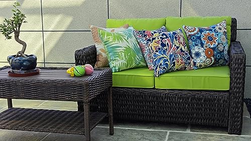 JMGBird Outdoor Throw Pillows Waterproof Set of 2 Patio Pillows 18×18 Inch Decorative Pillows for Bed, Couch, Sofa and Patio Furniture