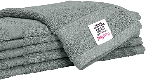 Utopia Towels [12 Pack Premium Wash Cloths Set Towel (12 x 12 Inches) 100% Cotton Ring Spun, Highly Absorbent and Soft Feel Essential Washcloths for Bathroom, Spa, Gym, and Face Towel (Cool Grey)