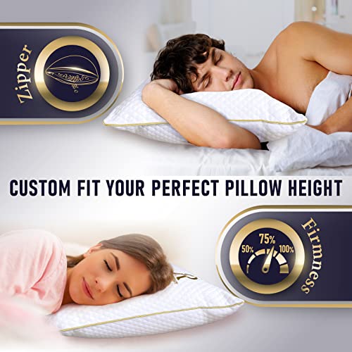 White King Memory Foam Adjustable Side Sleeper Pillow for Neck & Shoulder