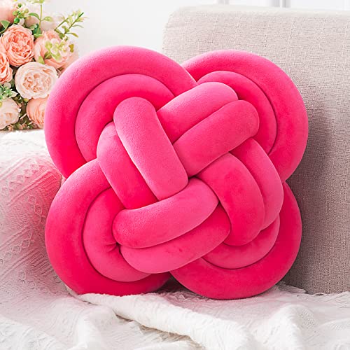 Hot Pink Knot Pillow - Modern Knot Pillow - Knot Ball Pillow Cushion Modern Throw Pillow