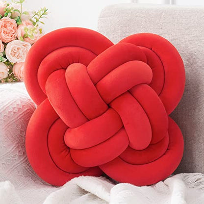 Red Knot Pillow - Modern Knot Pillow - Knot Ball Pillow Cushion Modern Throw Pillow