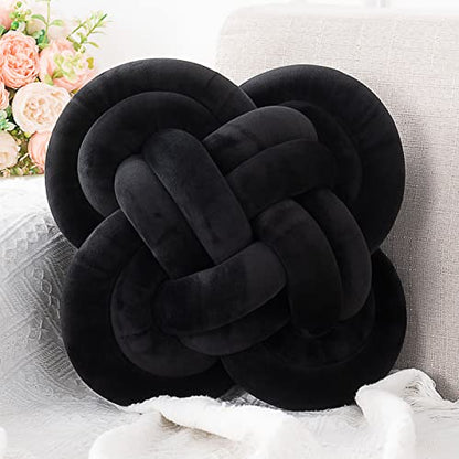Black Knot Pillow - Modern Knot Pillow - Knot Ball Pillow Cushion Modern Throw Pillow