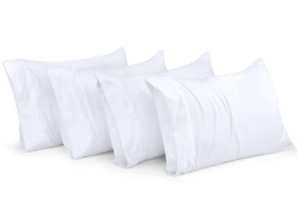 Utopia Bedding Queen Pillow Cases - 4 Pack - Envelope Closure - Soft Brushed Microfiber Fabric - Shrinkage and Fade Resistant Pillow Cases Queen Size 20 X 30 Inches (Queen, White)