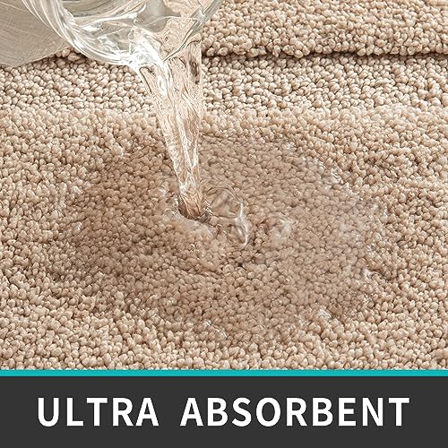 Beige Large Ultra Absorbent Soft Non-Slip Bath Mat