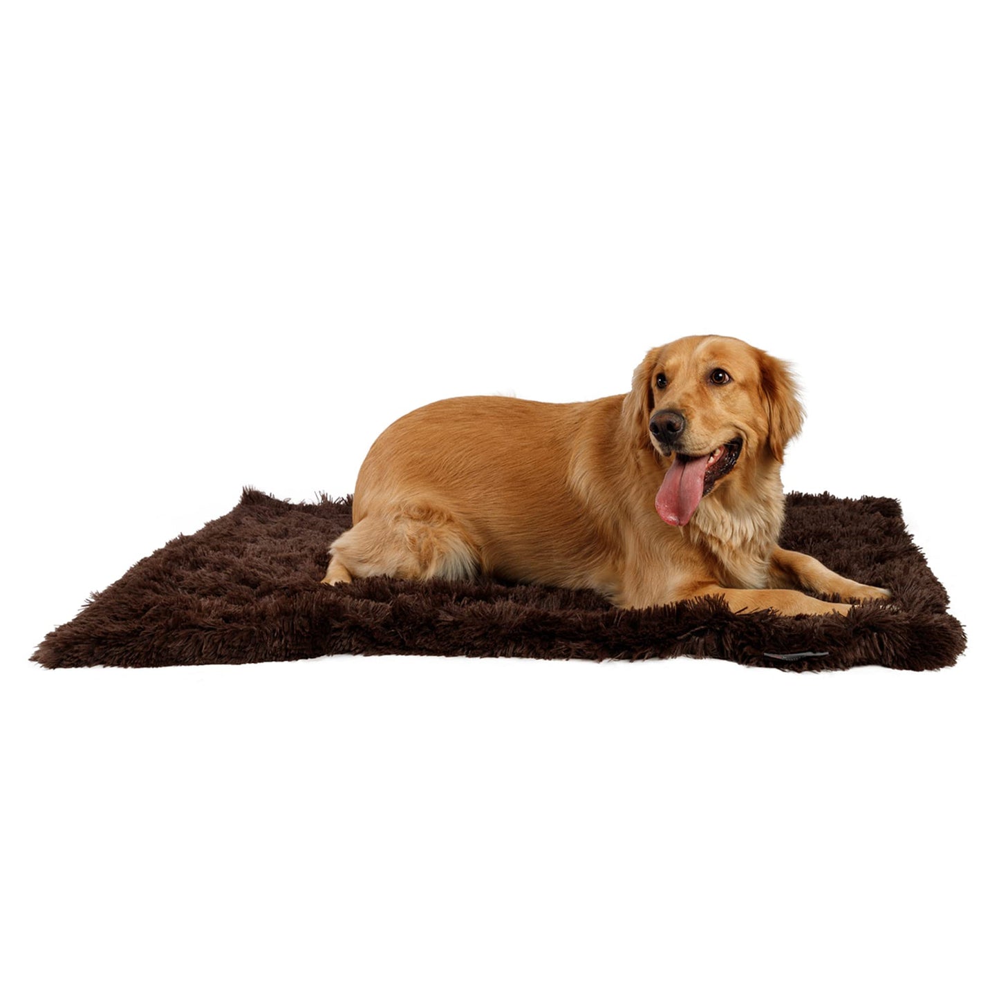 Dark Chocolate Calming Shag Fur Pet Throw Blanket 40"x50"